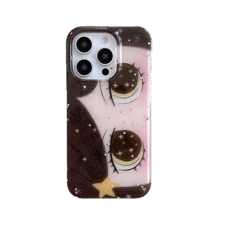 日系动漫星星眼女孩适用iPhone16苹果15ProMax手机壳14新款高级感|undefined