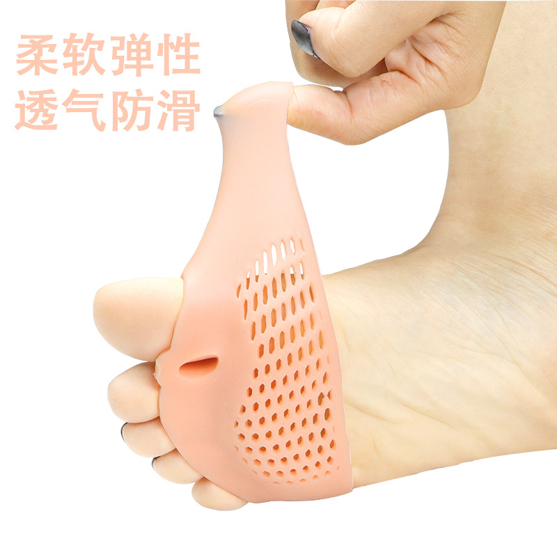 Transfronterizo de cinco agujeros de panal almohadilla frontal amortiguador de dedo de silicona ortodoncia de cinco dedos separación de dedos de los pies superpuestos valgus image 5