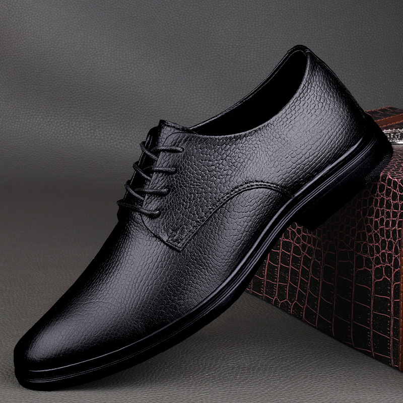 男鞋2025夏季新款高级感增高系带正式场合商务宴会西装尖头皮鞋男