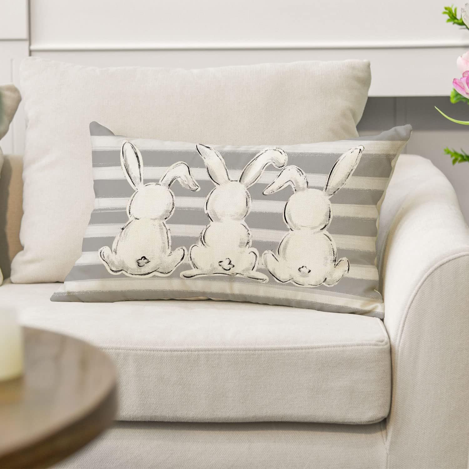 75g Weight Pillow Cases Home Textiles & Decor Type pillow case Event & Party Supplies Polyester Material Rabbit Pattern Simple Style Style Simple Style Rabbit Polyester Pillow Cases 1
