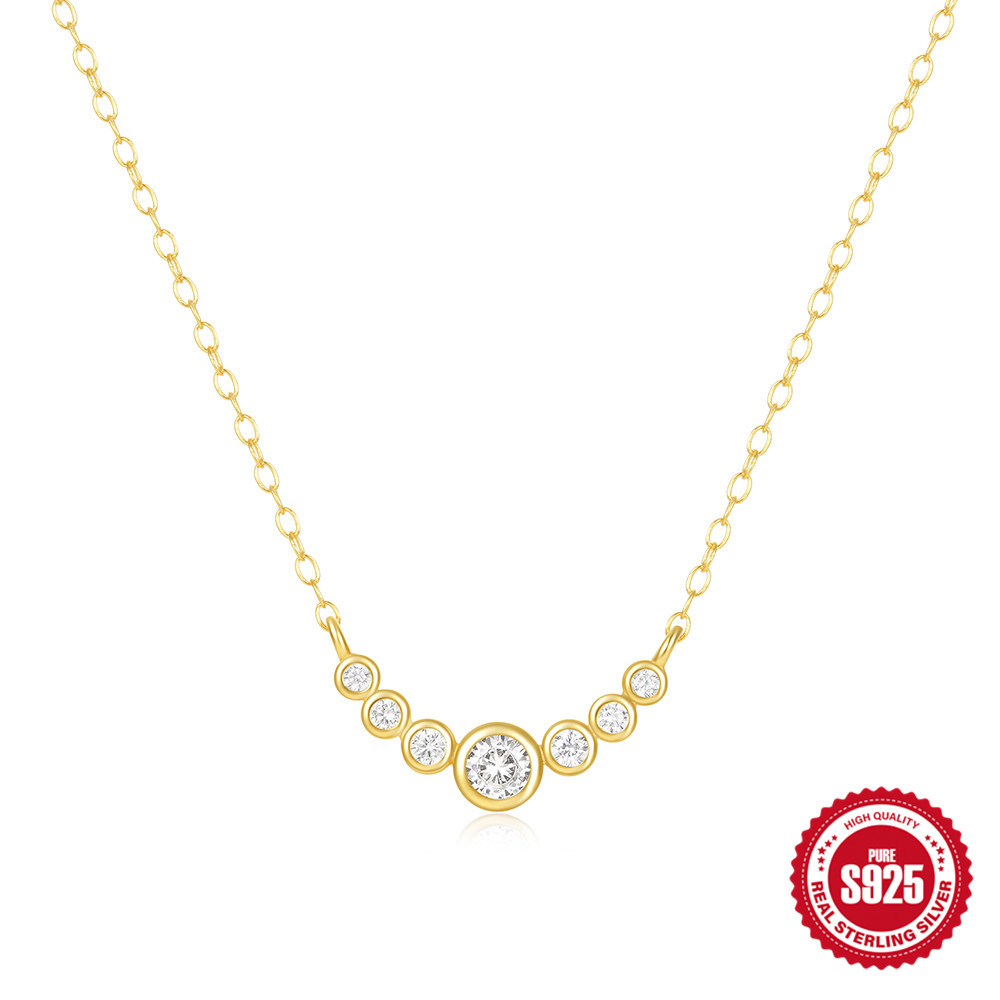 Women's Gender 925 Sterling Silver Geometric Letter Pendant Necklace