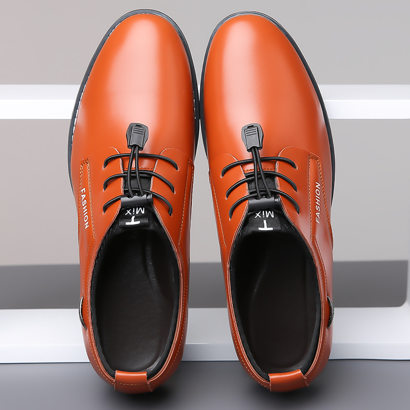 Men Oxford Synthetic Leather Leather Round Toe Office Footgear_voghion.com