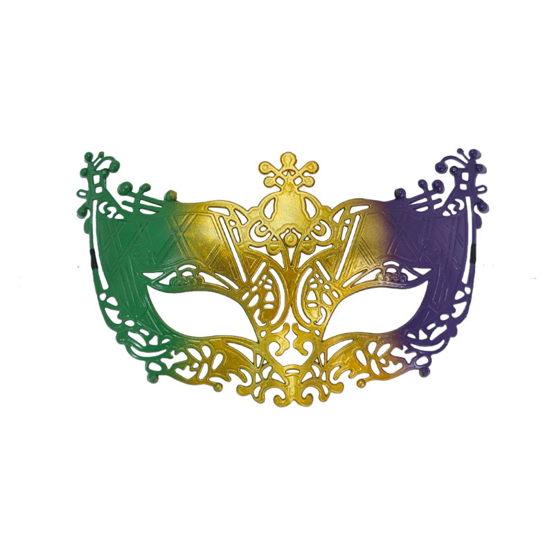 Carnaval ventas en caliente nuevo tricolor retro máscara de mitad de cara carnaval party disfraz prop máscara de escenario