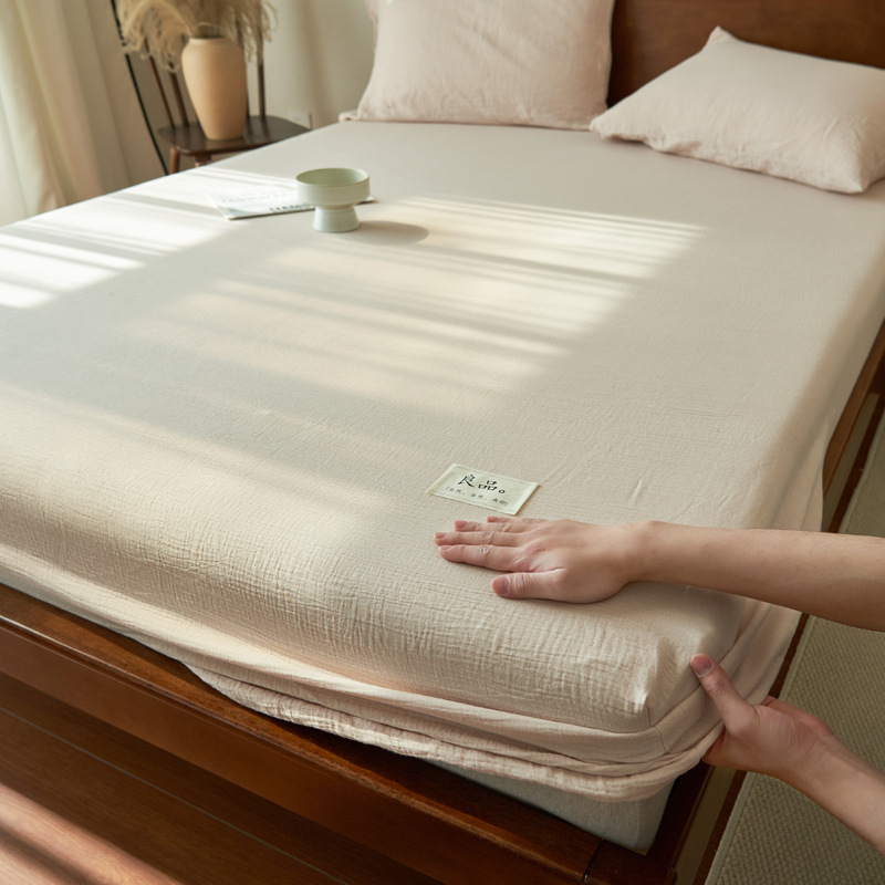 Cama de gaza de doble capa de algodón una sola pieza de 100 algodón puro todo incluido 2025 nuevo colchón protector cubierta sábanas