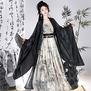 原创汉服女宋制墨竹隐书法上班汉服新中式国潮改良汉元素水墨夏季