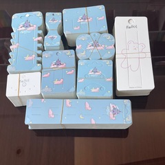 One hundred pieces of bear cardboard wholesale card jewelry card hair clip hanging card blue hair ring earrings grab clip paper card