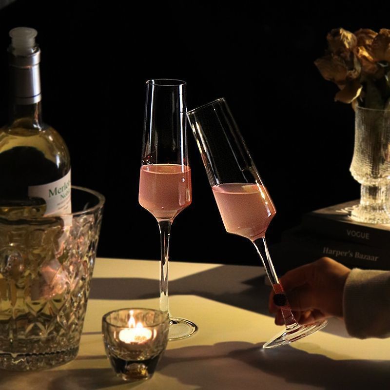 French ins copa de champán alto espumoso copa de vino dulce hogar creativo cóctel vino copa de cóctel de vidrio