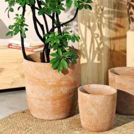 北欧大口径镁泥花盆艺术网红客厅室内外落地特大号绿植盆栽水泥盆