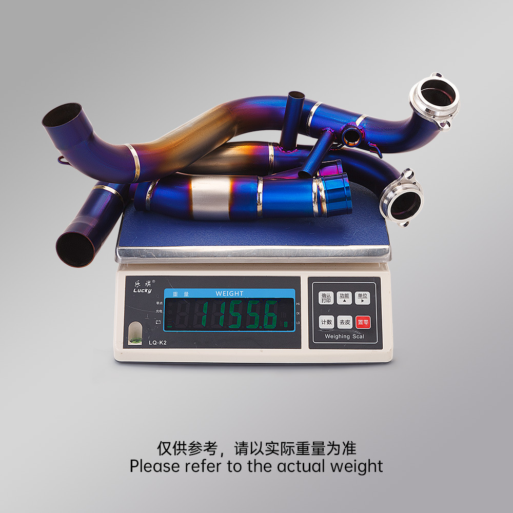 Motorcycle Modification Duke790 890R Titanium Alloy Front Exhaust Pipe Connected to the Original Exhaust 2018-2022