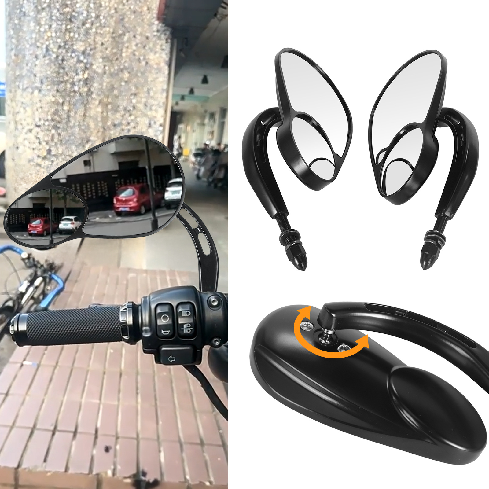 Harley Xl883 Road King Cnc Modified Rearview Mirror 82+