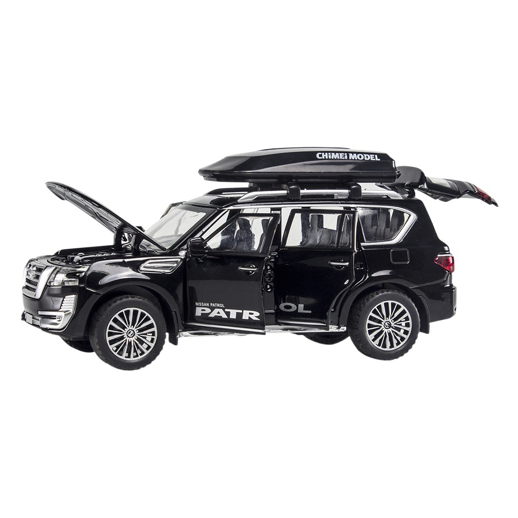 Chimei modelo de coche de aleación 1 a 32 Toule vehículo todoterreno Tire hacia atrás el sonido y la luz 6 Puerta Abierta coche de juguete modelo de música adornos