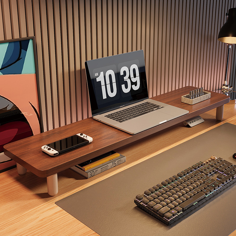 Computer Desk Storage Rack Screen Slab Elevated Rack Desktop Monitor Desktop Office Desk Thickened Stand Oak