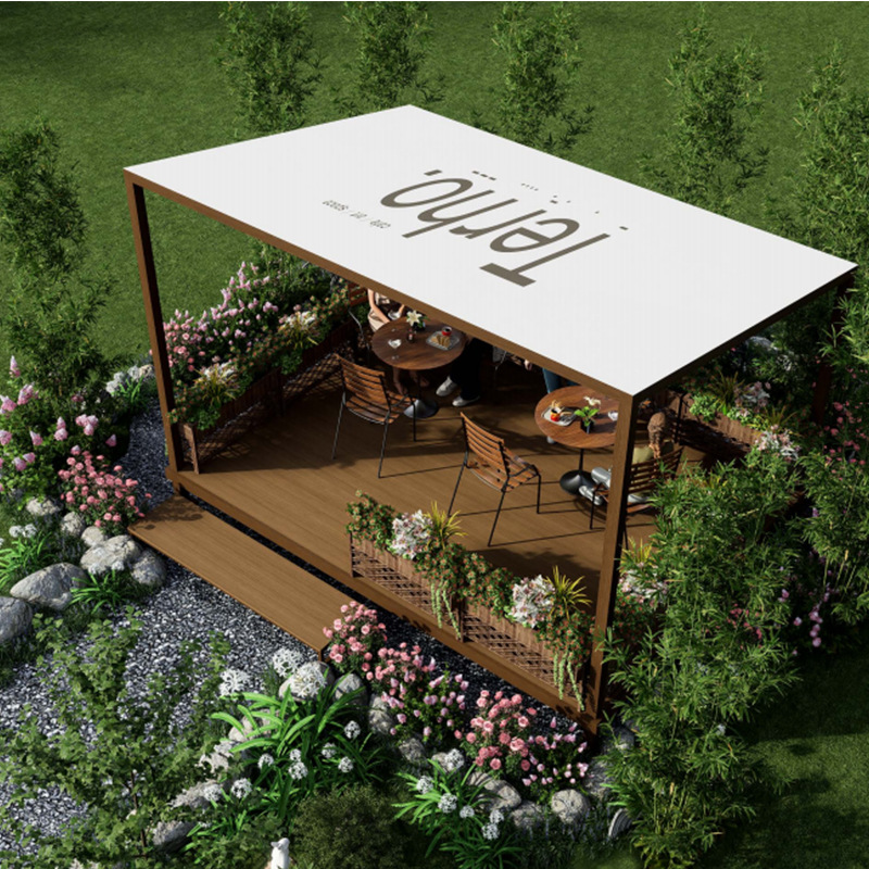 Jardín de aleación de aluminio eléctrico inteligente volteo persiana pérgola de estilo europeo simple ocio parasol moderno a prueba de lluvia