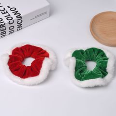 欧米風ゴールドベルベット素材のクリスマスファッションヘアゴム、女性用、高弾性で丈夫、多用途なヘアアクセサリー