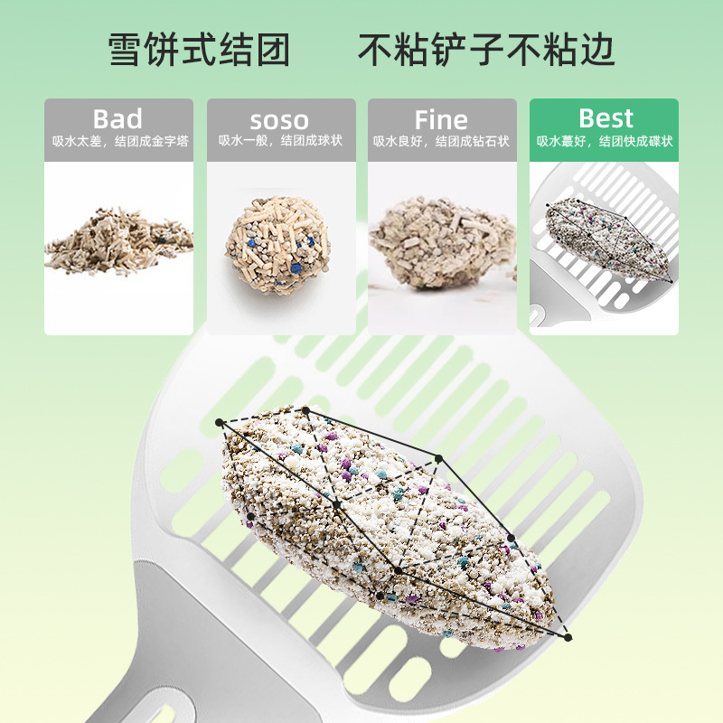 Gato, antibacteriano y desodorizante, mezcla de tapioca, arena para gatos, fondo antiadherente, bentonita, arena para gatos, grupos de polvo bajo, suministros para gatos para mascotas