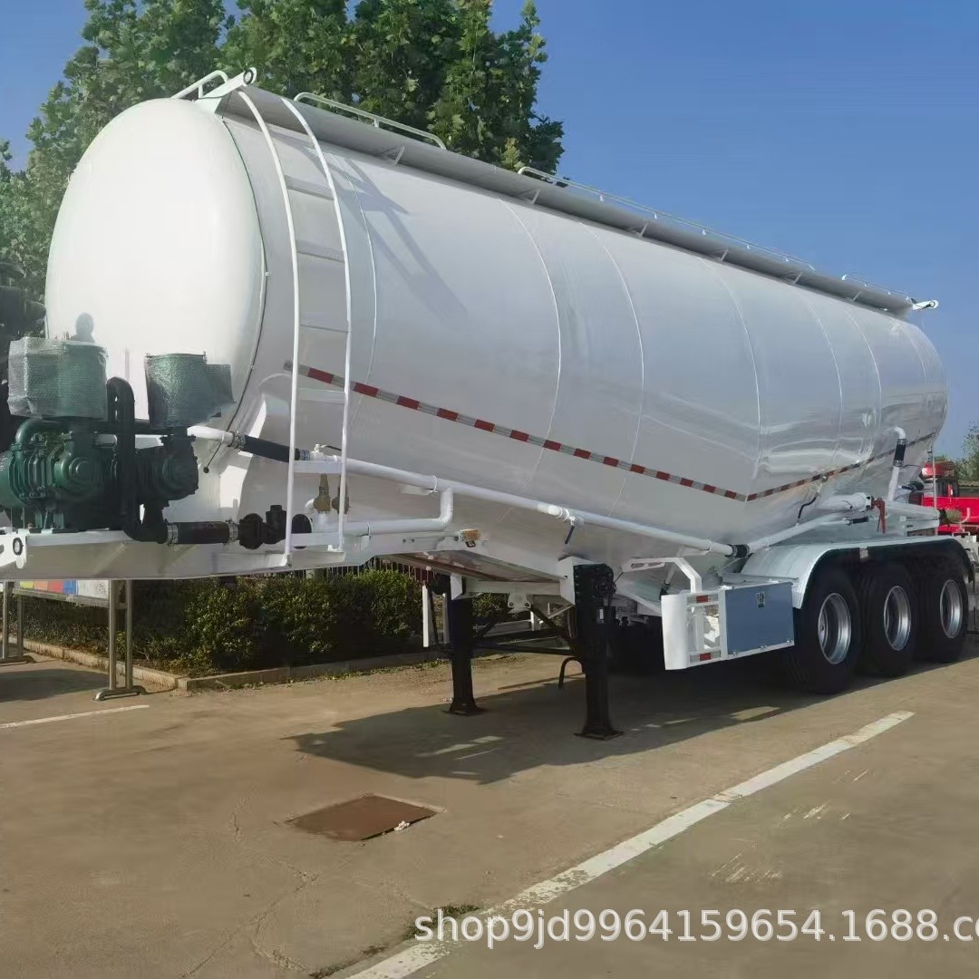 Cross-Border 50-Cubic Meter Bulk Cement Tank Truck, 40-Ton Powder and Granular Material Transport Tank Truck, Fly Ash Tank Truck