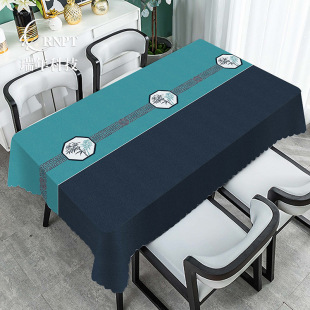 [Factory Hot Selling] Simple Chinese Style Bamboo Printing Coffee Table Tablecloth Waterproof and Oil-proof Tablecloth PVC Tablecloth