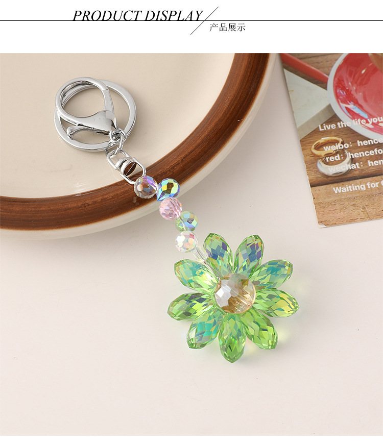 Cute Alloy Flower Women's Bag Pendant Keychain display picture 2