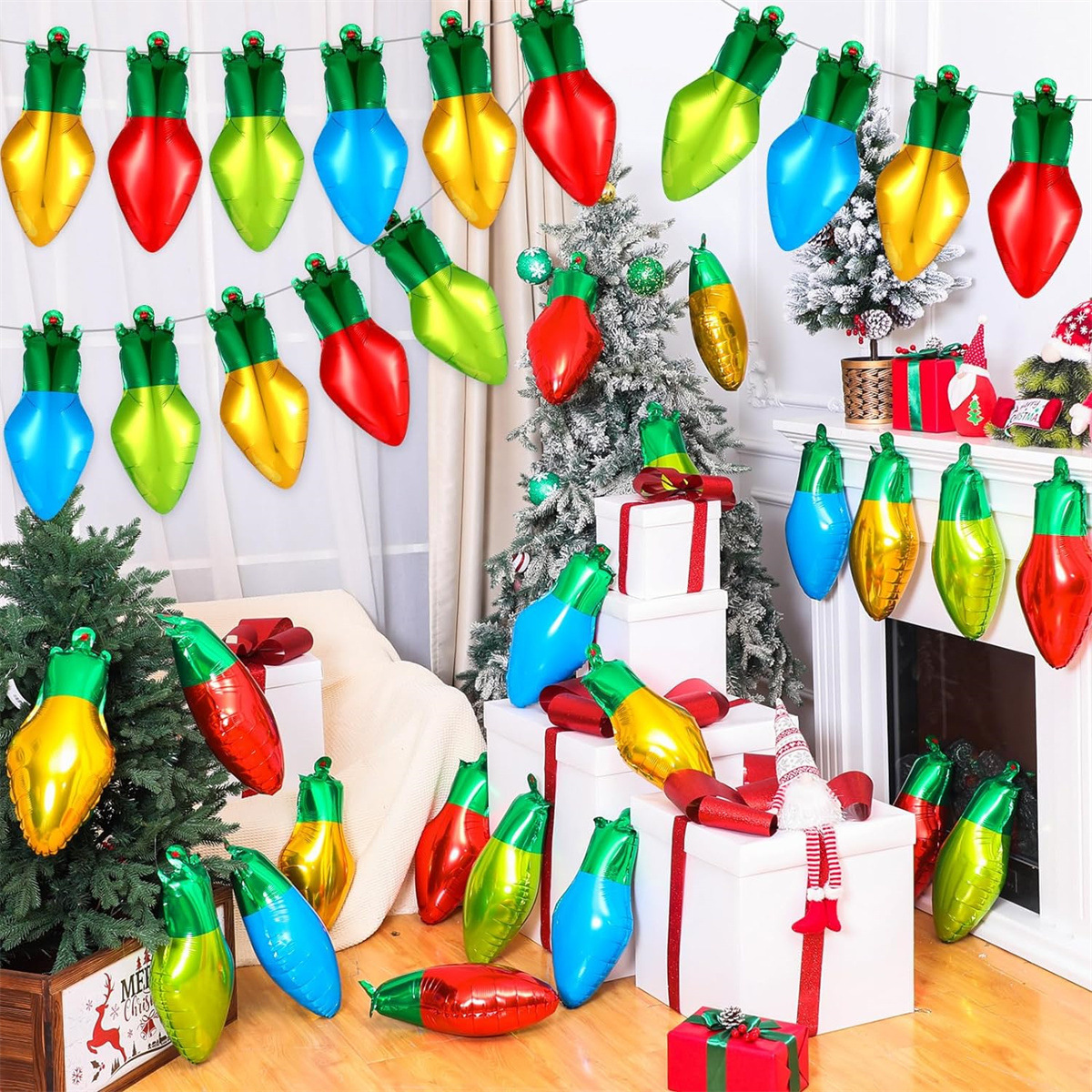 26CM Globo de cuatro colores Navidad Globo de película de aluminio para decoración al aire libre www.example.com.