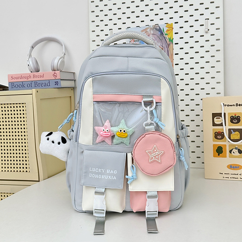 Linda mochila escolar para estudiantes de gran capacidad nueva mochila para estudiantes de secundaria y universitarios