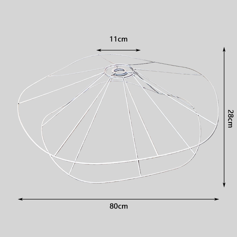 Araña de una pieza Pantalla de hierro marco E27 lámpara boca DIY hecho a mano recto marco cuadrado accesorios de hardware