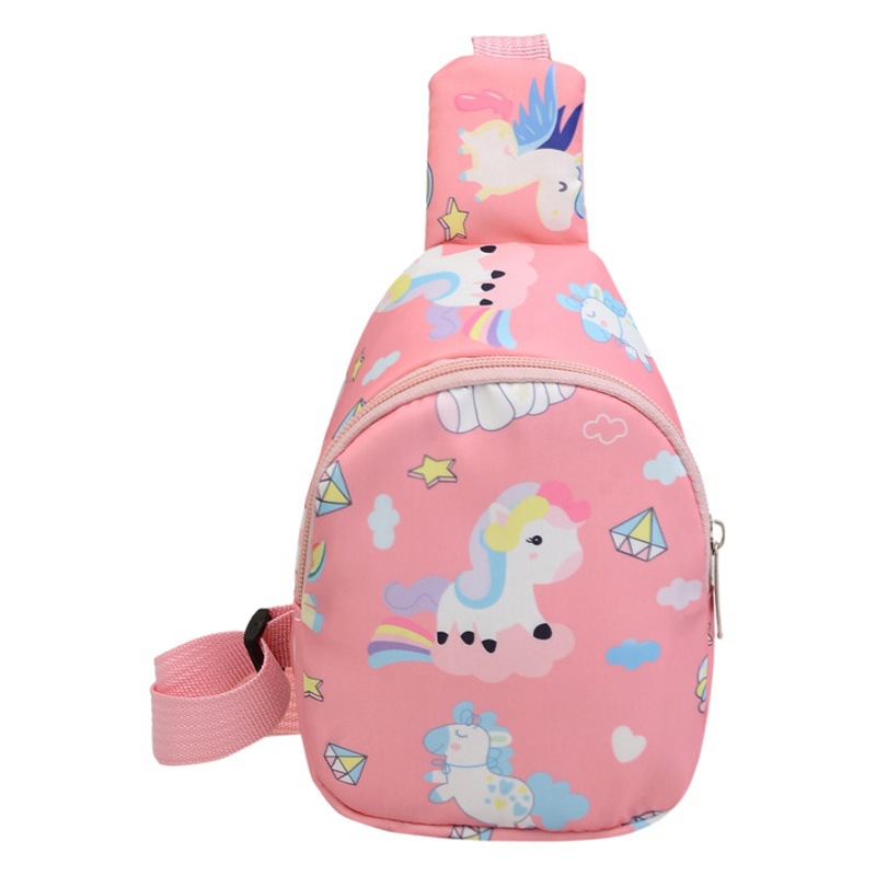 Nuevos niños y niñas crossbody hermoso bolso de pecho de dinosaurio estilo coreano pequeño bolso de hombro lindo bebé bolso de la cintura al aire libre mochila de viaje