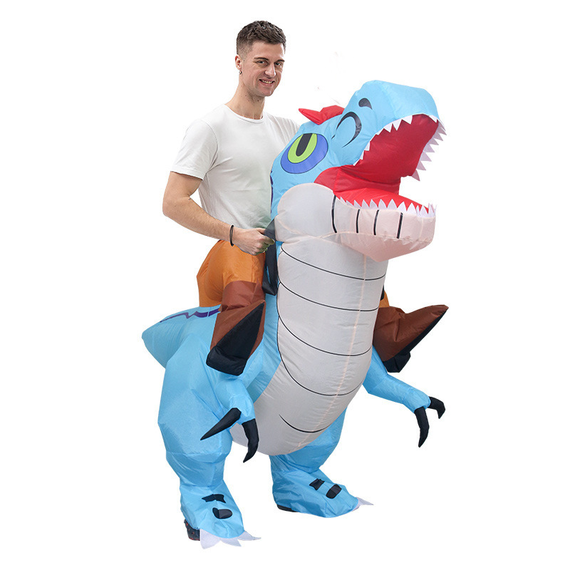 Disfraz inflable de dinosaurio personalizable Alien Shark Dress Up Halloween Espectáculo divertido Decoración de fiesta Resurrección