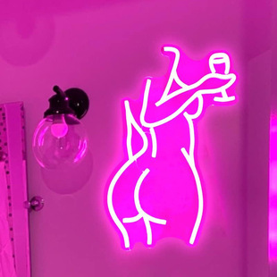 BAR NEON SIGN LED BAR NEON billboard transparent acrylic luminous tag BAR Light Tag