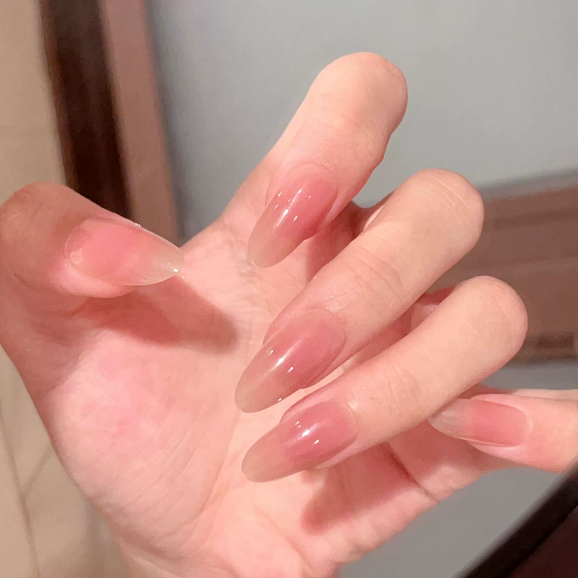 Ношение ручной работы новый белый дикий съемный миндальный румянец готовый маникюр патч