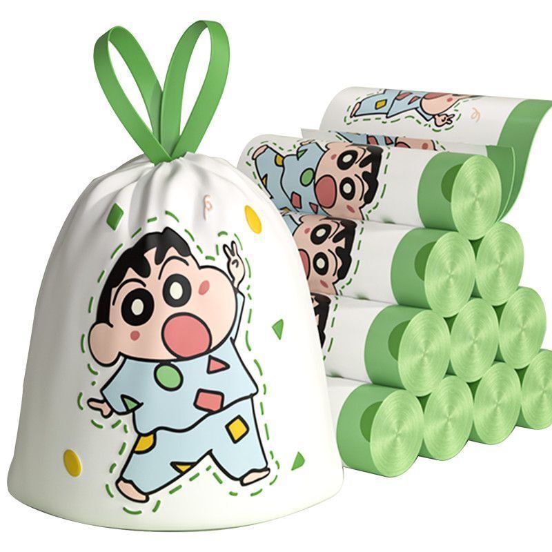 动漫小清新款加厚手提式厨房专用垃圾袋 家用抽绳垃圾袋可爱人物|undefined