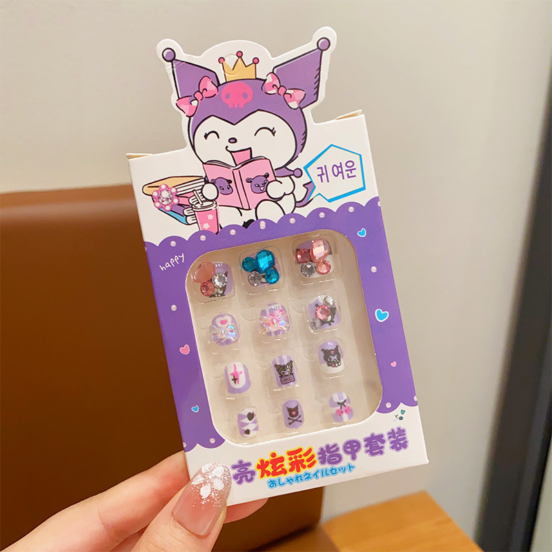 Kulomi dibujos animados para niños con pestañas de uñas para niñas nuevas pestañas de uñas juguetes de regalo para niñas