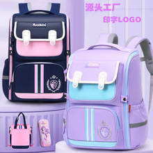 小学生书包新款儿童牛津布书袋护脊护腰背包大容量轻便双肩包印字