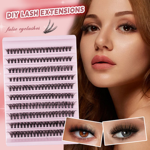 30P40P Hot Melt False Eyelashes Segmented Self-Grafting Thick Natural Stage Flat Holiday Eyelashes Segmented Eyelashes