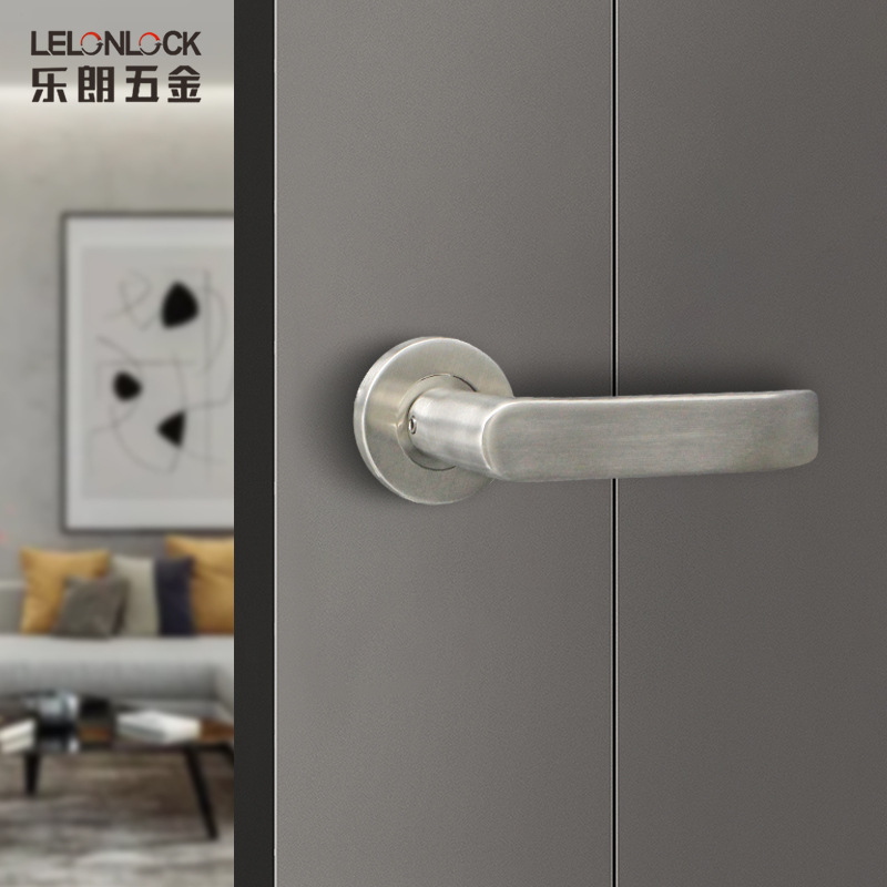 Acero inoxidable 304 manija de la puerta de madera accesorios hogar dormitorio split cerradura antirrobo manija de la puerta interior accesorios de la puerta