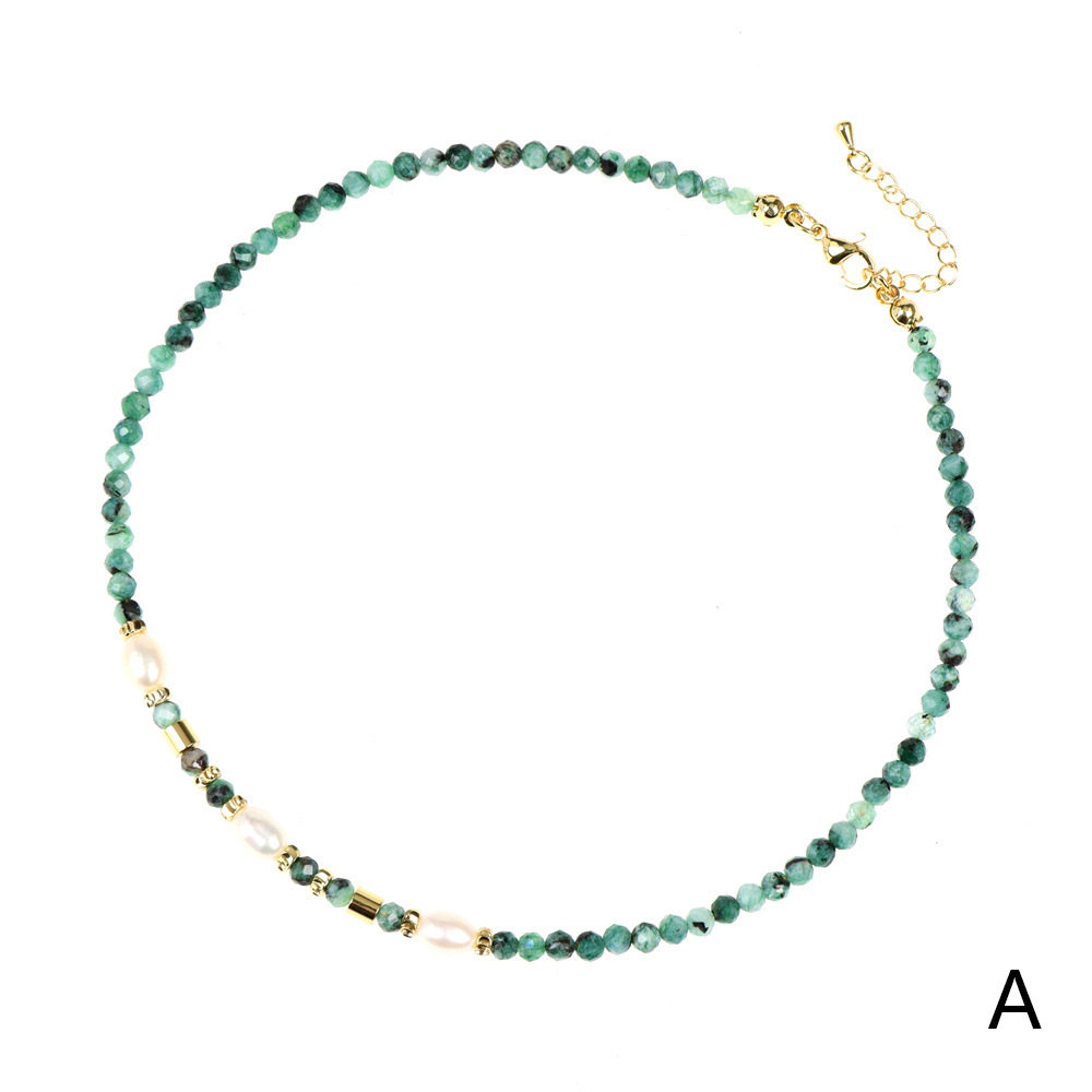 Fashion Geometric Copper Necklace Beaded Gold Plated Copper Necklaces