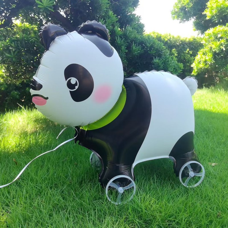 Q版走路带轮动物气球带轮子的气球儿童生日装饰场景布置户外摆摊|undefined
