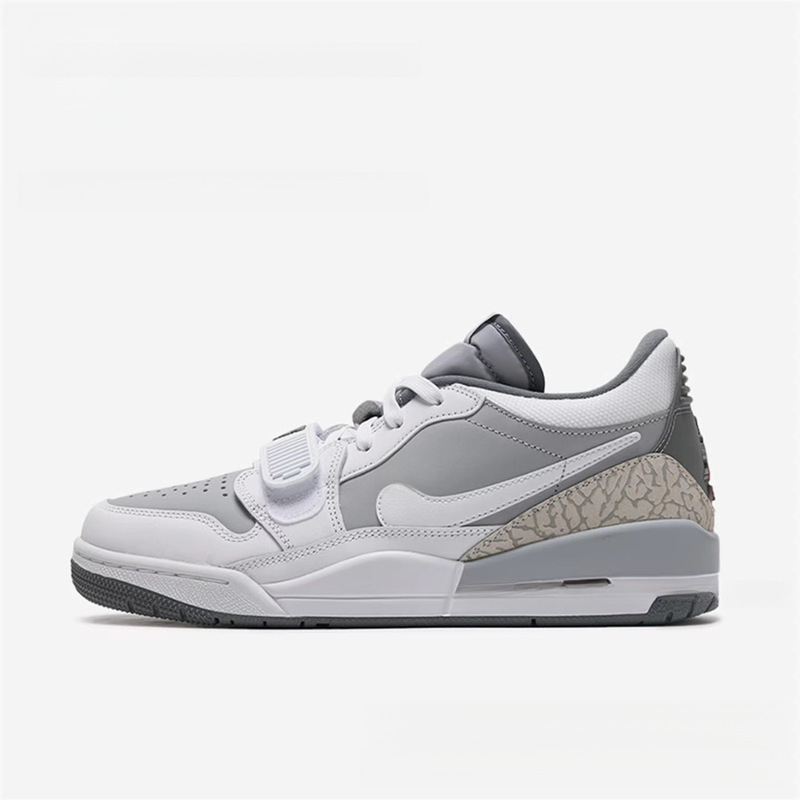 Jordan men's shoe series JD Legacy AJ312 gray low-top basketball shoes co-branded bare shoes aj312