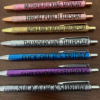 7PCS Funny Pens Interesting Pens 7 One set of ballpoint pen suits Golden powder round bead pen Press the ballpoint pen