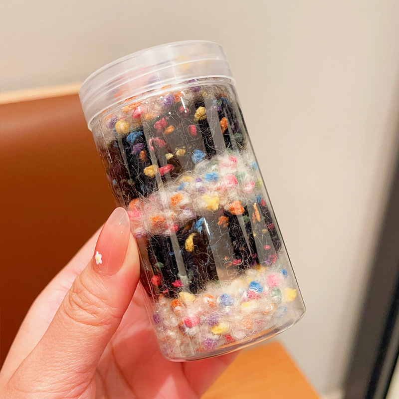 Banda de pelo para niños corbata de pelo colorida de niña cuerda de pelo de felpa bebé de alta elasticidad no duele cuerda de pelo accesorios para el cabello para niñas