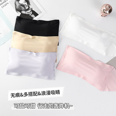 Ice Silk Seamless One-line Waist Beautiful Back Wrapped Chest Suspender Strapless Tube Top Anti-Exposed Bottoming Comfortable Sports Bra for Women
