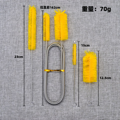 Factory Direct Sale Stainless Steel Straw Brush for Children's Milk Bottles and Water Cups, Silicone Glass Test Tube Cleaning Brush, Wholesale