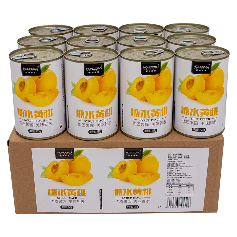 [황도 6캔] 엄선된 황도 6캔, 신선하고 부드러우며 상큼하고 과육이 크고 두껍습니다.