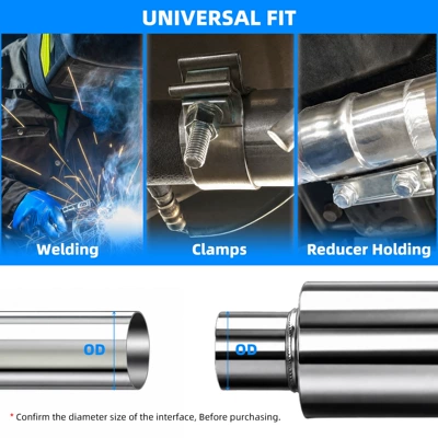 stainless steel drum 51/57/63/76MM — Exhaust pipe