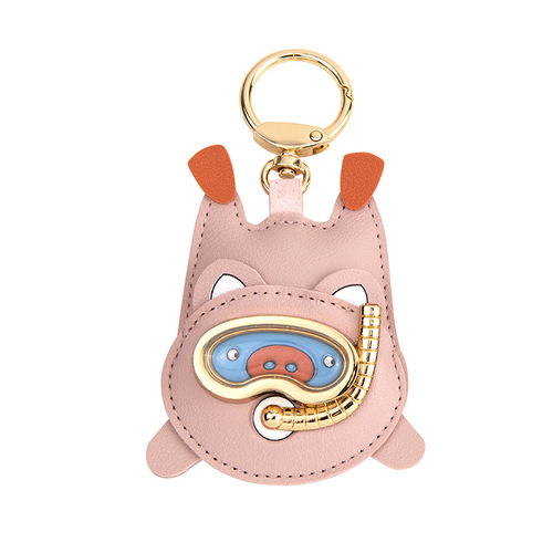 Diving animal keychain cartoon fresh and creative PU boys and girls keychain bag charm small gift wholesale