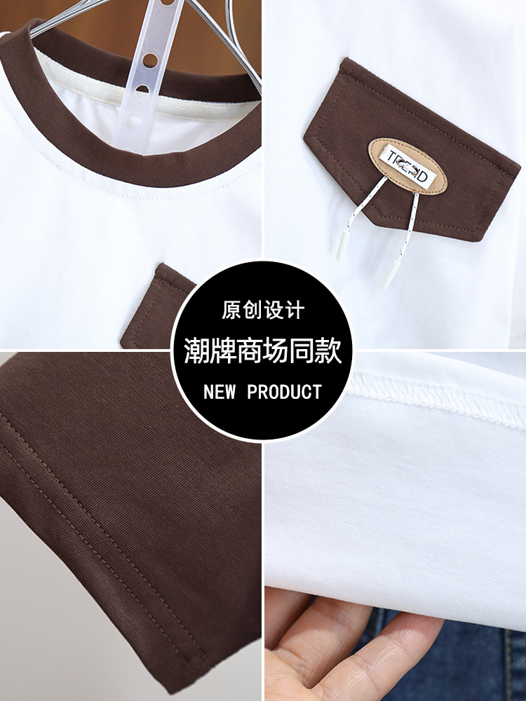 7241 Pantalones cortos de manga corta de verano para niños de dos piezas Ropa de verano hermosa para niños 2025 Camiseta coreana para niños nuevos 3