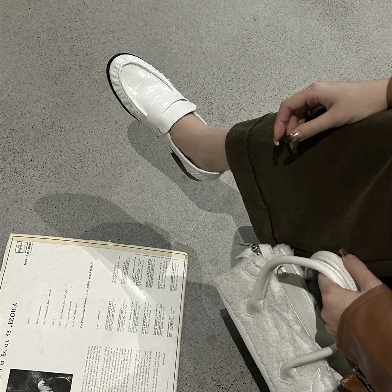 Shoes English style for leisure for leather shoes, fashionable universal footwear