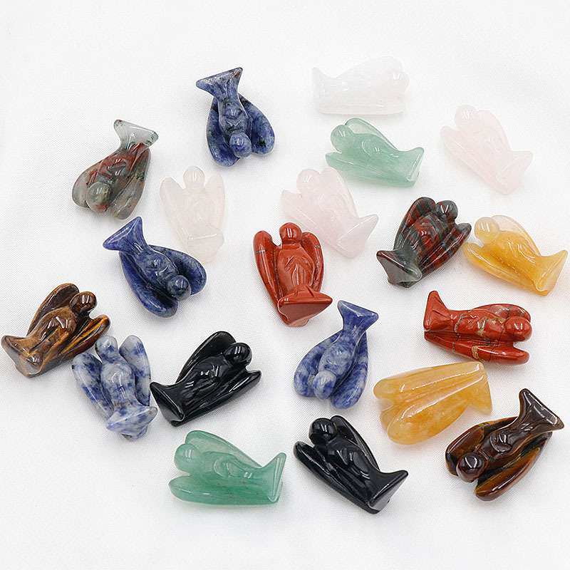 天然石綠東陵虎眼1寸無孔天使 迷你造景小擺件 原石手把件裝飾