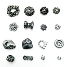 藏银合金强保色天铁色花托隔片隔珠手链配件 DIY手工串珠编绳批发