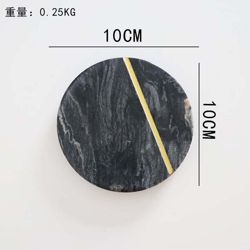 Nordic ins montaña rusa de mármol natural nueva creativa línea de oro con incrustaciones de aislamiento estera de café accesorios de tiro