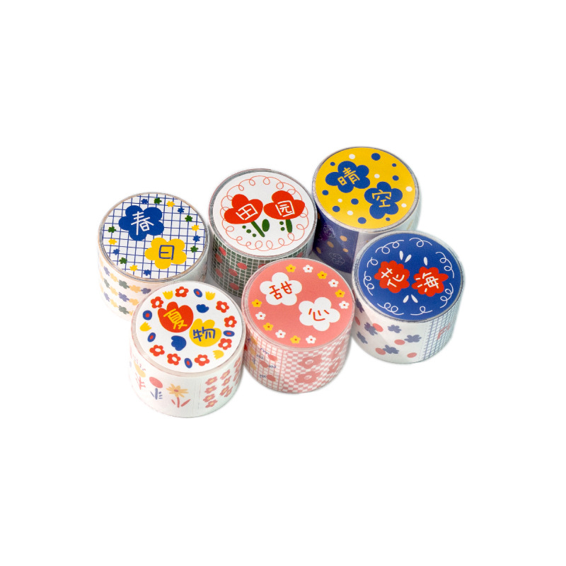 Twilight Flash Arena Troquelado Cinta Falda floral Serie de verano Serie de sal Estilo ins Cuenta DIY Etiqueta decorativa